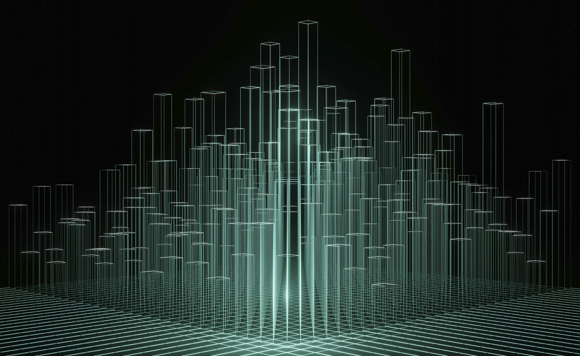 Dark architectural render illustrating GDISCO BIM modeling expertise